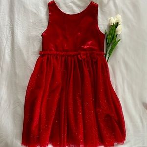 H&M Girls Red Sparkle Dress